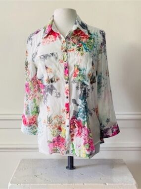 ARATTA Floral Print Blouse Size Small